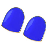 Maxbell 2 Pieces Blue Fang Teeth Halloween Hippy Teeth Mouth Grills Gold Plated