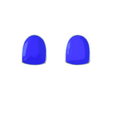 Maxbell 2 Pieces Blue Fang Teeth Halloween Hippy Teeth Mouth Grills Platinum Plated