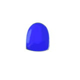 Maxbell 2 Pieces Blue Fang Teeth Halloween Hippy Teeth Mouth Grills Platinum Plated
