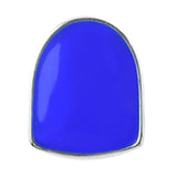 Maxbell 2 Pieces Blue Fang Teeth Halloween Hippy Teeth Mouth Grills Platinum Plated