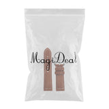 Maxbell Men PU Leather Watch Band Wristwatch band Strap Replacement 24mm Red brown