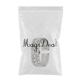 Maxbell Stainless Steel Watch Band Button Butterfly Folding Clasp Silver