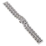 Maxbell Stainless Steel Watch Band Button Butterfly Folding Clasp Silver