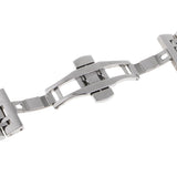 Maxbell Stainless Steel Watch Band Button Butterfly Folding Clasp Silver