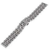 Maxbell Stainless Steel Watch Band Button Butterfly Folding Clasp Silver