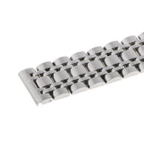 Maxbell Stainless Steel Watch Band Button Butterfly Folding Clasp Silver