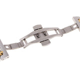 Maxbell Stainless Steel Watch Band Butterfly Folding Clasp 24mm Silver Gold