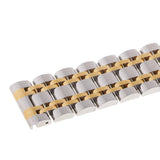 Maxbell Stainless Steel Watch Band Butterfly Folding Clasp 24mm Silver Gold
