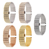 Maxbell Watch Band Wristband Stainless Steel Adjustable Links 22mm Silver