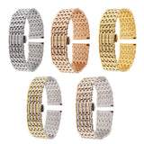 Maxbell Watch Band Wristband Stainless Steel Adjustable Links 22mm Silver