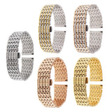 Maxbell Watch Band Wristband Stainless Steel Adjustable Links 22mm Silver