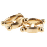 Maxbell 2pcs Stainless Steel Adjustable Screw Circle Nipplering Shield Gold