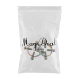 Maxbell 2pcs Stainless Steel Adjustable Screw Circle Nipplering Shield Rainbow
