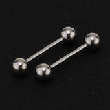 Maxbell 12 Pieces Assorted Crystal Acrylic Barbell Tongue Stainless Steel 14G Ring