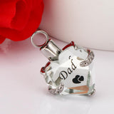 Maxbell Crystal Heart Cremation Jewellery Ash Urn Pendant Keepsake Necklace Dad