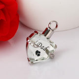 Maxbell Crystal Heart Cremation Jewellery Ash Urn Pendant Keepsake Necklace Dad