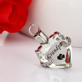 Maxbell Crystal Heart Cremation Jewellery Ash Urn Pendant Keepsake Necklace Grandpa