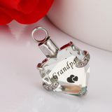 Maxbell Crystal Heart Cremation Jewellery Ash Urn Pendant Keepsake Necklace Grandpa