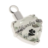 Maxbell Crystal Heart Cremation Jewellery Ash Urn Pendant Keepsake Necklace Grandpa