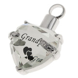 Maxbell Crystal Heart Cremation Jewellery Ash Urn Pendant Keepsake Necklace Grandpa