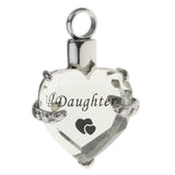 Maxbell Crystal Heart Cremation Jewellery Ash Urn Pendant Keepsake Necklace Daughter