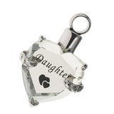 Maxbell Crystal Heart Cremation Jewellery Ash Urn Pendant Keepsake Necklace Daughter