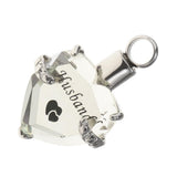 Maxbell Crystal Heart Cremation Jewellery Ash Urn Pendant Keepsake Necklace Husband