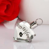 Maxbell Crystal Heart Cremation Jewellery Ash Urn Pendant Keepsake Necklace Wife