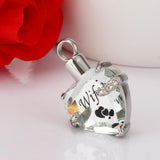 Maxbell Crystal Heart Cremation Jewellery Ash Urn Pendant Keepsake Necklace Wife