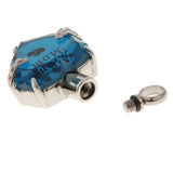 Maxbell Love Heart Blue Crystal Urn Memorial Ash Keepsake Cremation Pendant mom