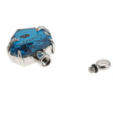 Maxbell Love Heart Blue Crystal Urn Memorial Ash Keepsake Cremation Pendant grandpa