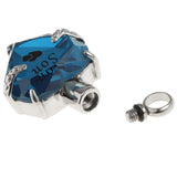 Maxbell Love Heart Blue Crystal Urn Memorial Ash Keepsake Cremation Pendant son