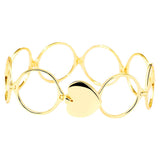 Maxbell Fashion Retractable Bangle Heart Foldable Finger Ring Bracelet Gold
