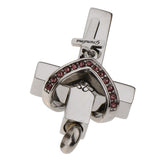 Maxbell Double Cross with Crystal Stainless Steel Cremation Family Keepsake Grandma