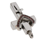 Maxbell Double Cross with Crystal Stainless Steel Cremation Family Keepsake Aunt