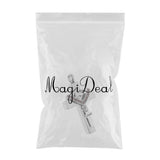 Maxbell Double Cross with Crystal Stainless Steel Cremation Family Keepsake Husband