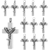 Maxbell Cross Crystal Stainless Steel Urn Cremation Family Keepsake Pendant Dad