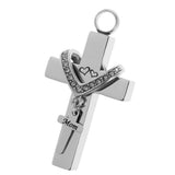 Maxbell Cross Crystal Stainless Steel Urn Cremation Family Keepsake Pendant Mom