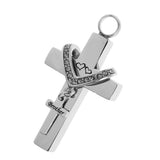 Maxbell Cross Crystal Stainless Steel Urn Cremation Family Keepsake Pendant Brother