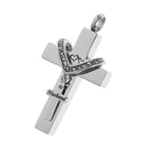 Maxbell Cross Crystal Stainless Steel Urn Cremation Family Keepsake Pendant Husband