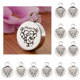 Maxbell Stainless Steel Round Memorial Keepsake Always in My Heart Pendant Dad