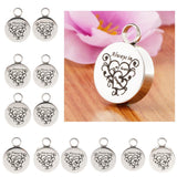 Maxbell Stainless Steel Round Memorial Keepsake Always in My Heart Pendant Dad