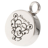 Maxbell Stainless Steel Round Memorial Keepsake Always in My Heart Pendant Dad