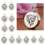 Maxbell Stainless Steel Round Memorial Keepsake Always in My Heart Pendant Dad
