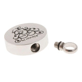 Maxbell Stainless Steel Round Memorial Keepsake Always in My Heart Pendant Aunt