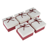 Maxbell 5pcs Paper Jewelry Box Watch Bracelet Necklace Storage Gift Case White Red