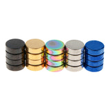 Maxbell 5 Pairs Stainless Steel Magnetic Non-piercing Clip On Ear Stud Earrings 8mm
