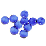 Maxbell 10pcs 20mm Glass Ball Bottle Pendant Dangle for Art Jewelry Crafts Blue