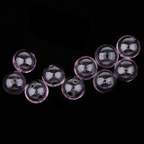 Maxbell 10pcs 16mm Globe Glass Bottle Charms Pendant DIY Jewelry Making Pink