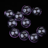 Maxbell 10pcs 16mm Globe Glass Bottle Charms Pendant DIY Jewelry Making Purple